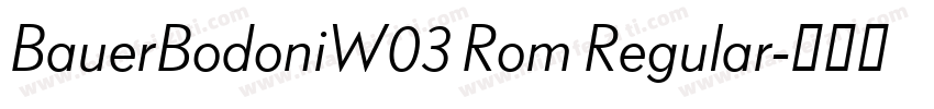 BauerBodoniW03 Rom Regular字体转换